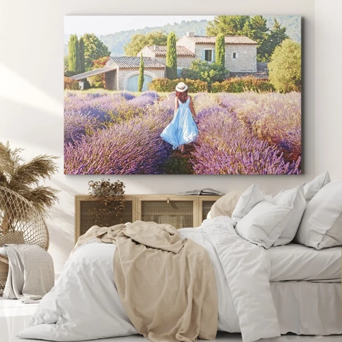 Quadro em tela - Menina Lavanda - 70x50 cm