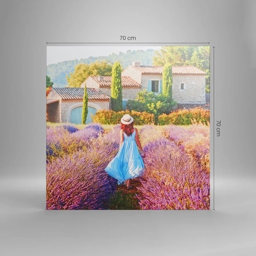 Quadro em tela - Menina Lavanda - 70x70 cm