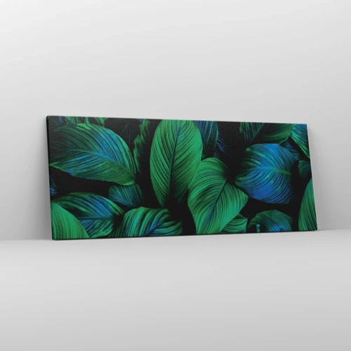 Quadro em tela - Na multidão verde - 100x40 cm