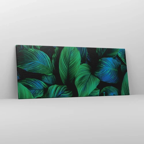 Quadro em tela - Na multidão verde - 120x50 cm