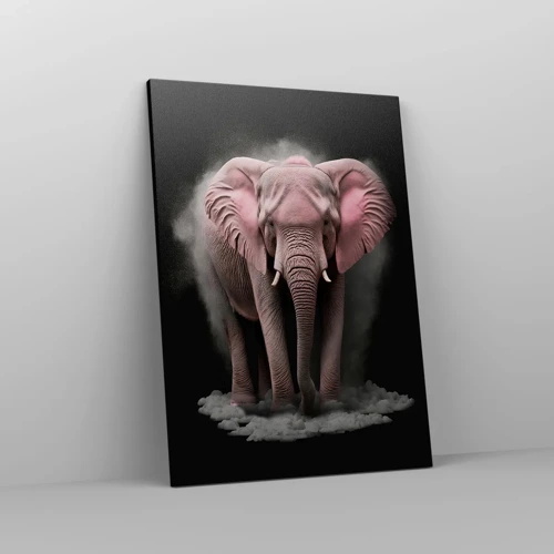 Quadro em tela - Não pense em um elefante rosa! - 50x70 cm