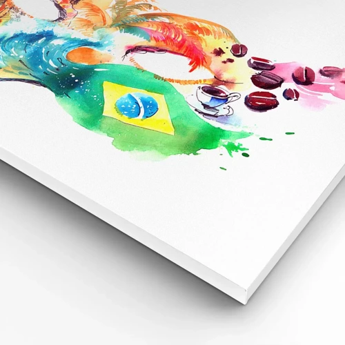 Quadro em tela - O Brasil lhe recebe com samba - 65x120 cm