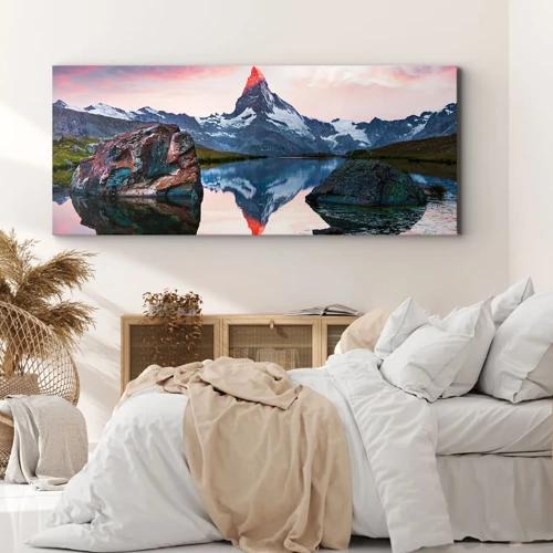 Quadro em tela - O coração das montanhas é quente - 100x40 cm