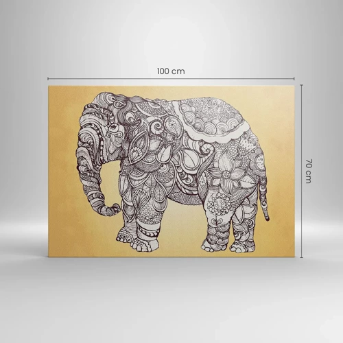 Quadro em tela - O elefante se cobriu - 100x70 cm