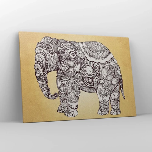 Quadro em tela - O elefante se cobriu - 100x70 cm