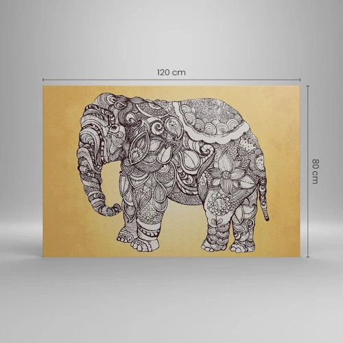 Quadro em tela - O elefante se cobriu - 120x80 cm