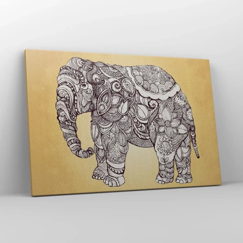 Quadro em tela - O elefante se cobriu - 120x80 cm