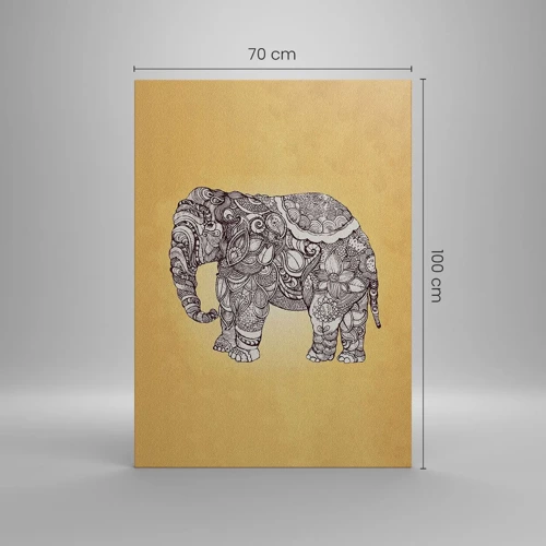 Quadro em tela - O elefante se cobriu - 70x100 cm