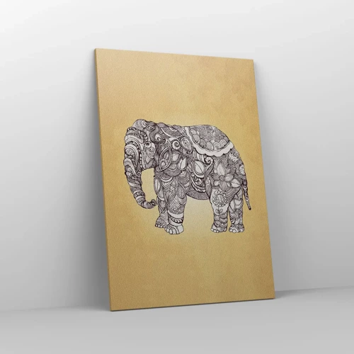 Quadro em tela - O elefante se cobriu - 70x100 cm