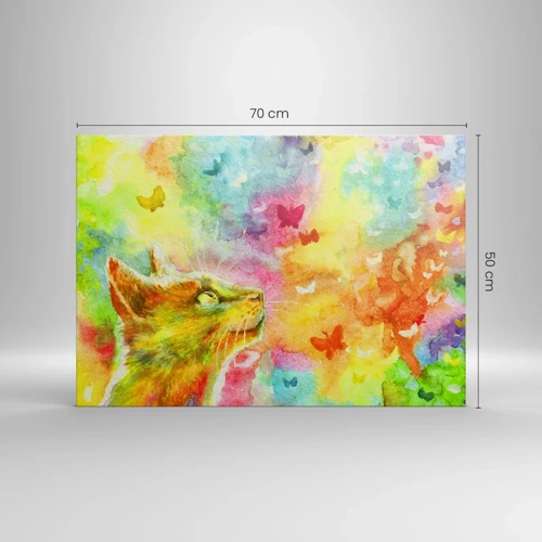 Quadro em tela - O paraíso dos gatos - 70x50 cm