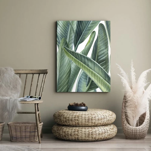 Quadro em tela - O próprio verde - 55x100 cm