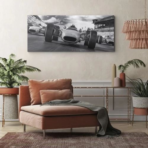 Quadro em tela - O ronco do motor - 100x40 cm