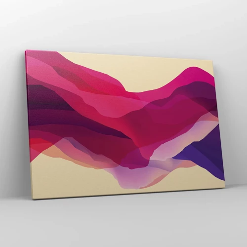 Quadro em tela - Ondas de roxo - 120x80 cm