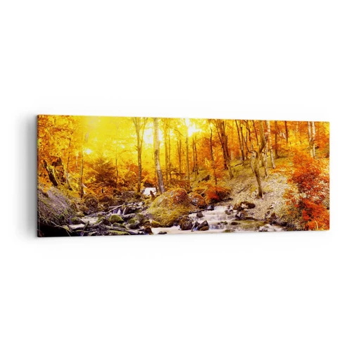 Quadro em tela - Pedras emolduradas em ouro e platina - 140x50 cm