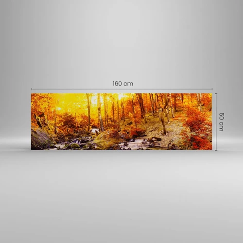 Quadro em tela - Pedras emolduradas em ouro e platina - 160x50 cm