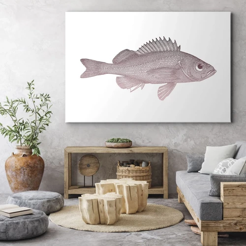 Quadro em tela - Peixe de olhos grandes - 70x50 cm