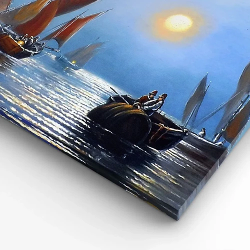 Quadro em tela - Pesca noturna - 120x50 cm