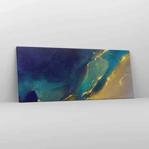 Quadro em tela - Piscina dourada - 120x50 cm