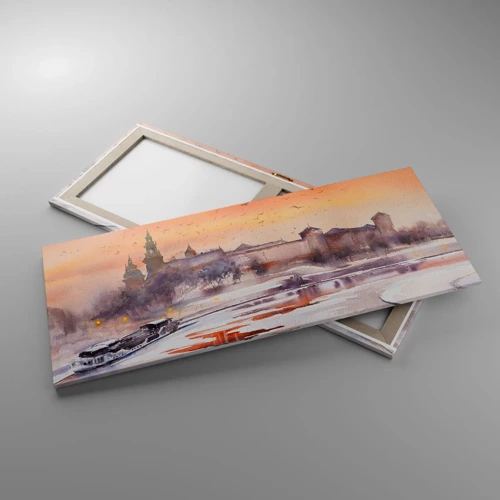 Quadro em tela - Pôr do sol real - 120x50 cm