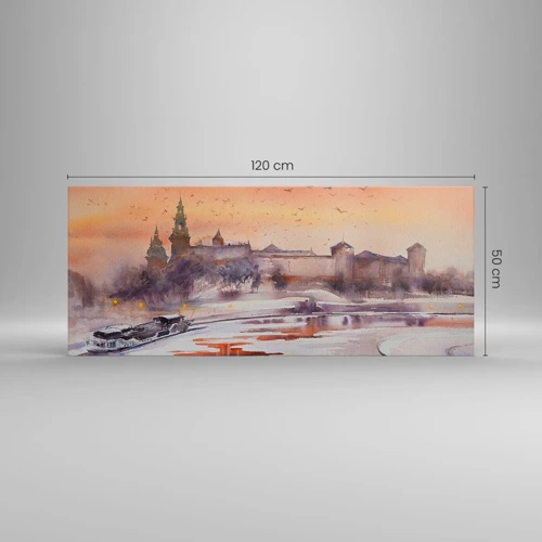 Quadro em tela - Pôr do sol real - 120x50 cm