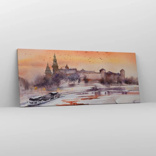 Quadro em tela - Pôr do sol real - 120x50 cm