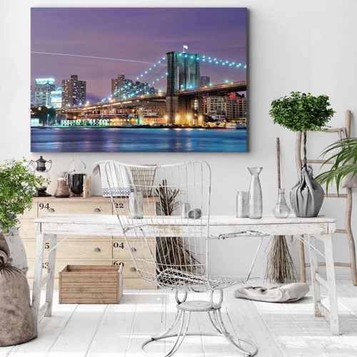 Quadro em tela - Por muitos anos, a Ponte do Brooklyn - 70x50 cm