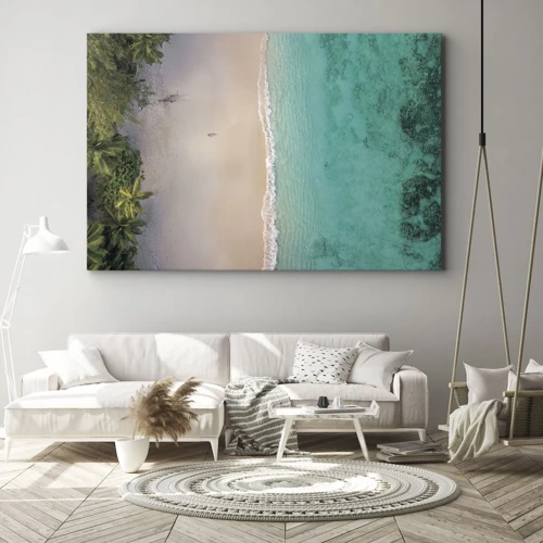 Quadro em tela - Praia do paraíso - 70x50 cm