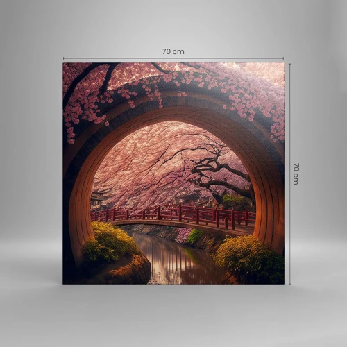 Quadro em tela - Primavera japonesa - 70x70 cm