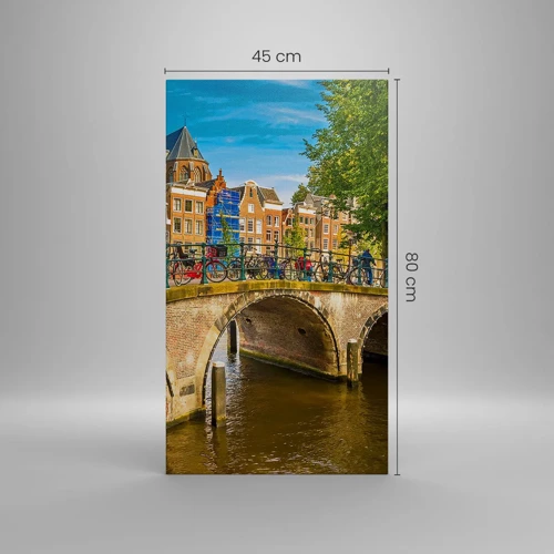 Quadro em tela - Primavera junto ao canal - 45x80 cm