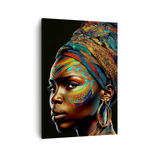 Quadro em tela - Rainha africana - 50x70 cm