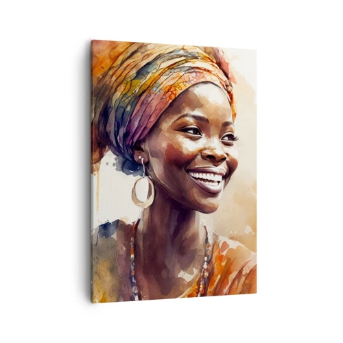 Quadro em tela - Rainha africana - 50x70 cm