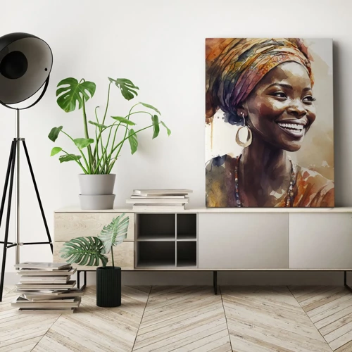 Quadro em tela - Rainha africana - 50x70 cm