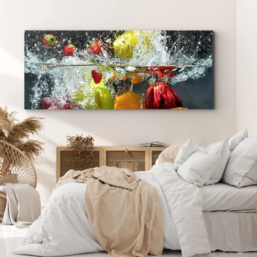 Quadro em tela - Refresco de frutas - 100x40 cm