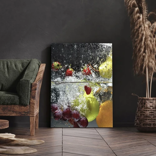 Quadro em tela - Refresco de frutas - 45x80 cm