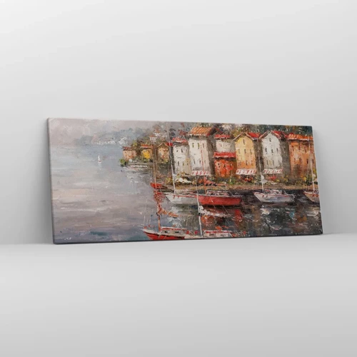 Quadro em tela - Refúgio romântico - 100x40 cm