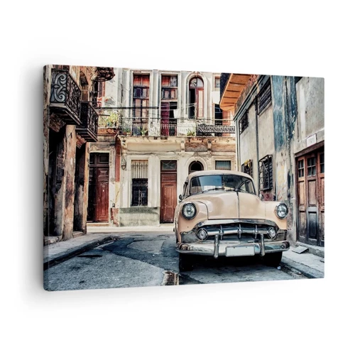 Quadro em tela - Siesta em Havana - 70x50 cm