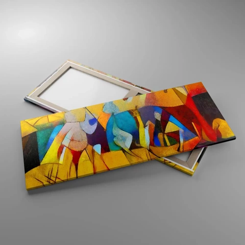 Quadro em tela - Sol - vida - alegria - 120x50 cm