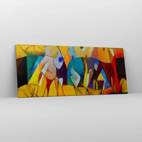 Quadro em tela - Sol - vida - alegria - 120x50 cm