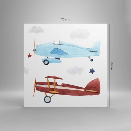 Quadro em tela - Sr. Piloto, estamos a aguardar! - 70x70 cm