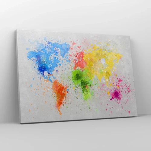 Quadro em tela - Todas as cores do mundo - 70x50 cm