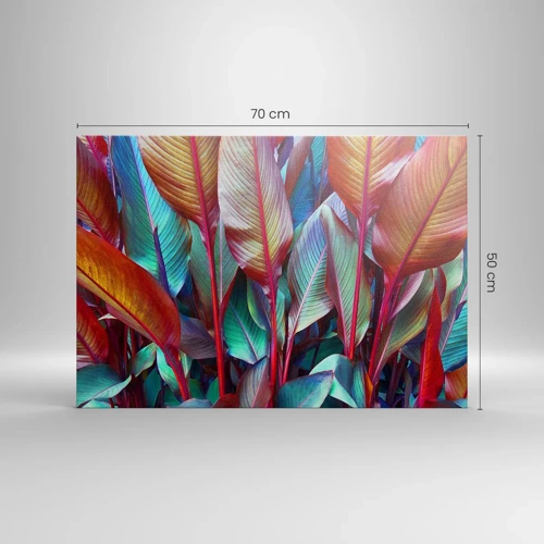 Quadro em tela - Um matagal colorido - 70x50 cm