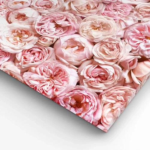 Quadro em tela - Uma cama de rosas - 65x120 cm