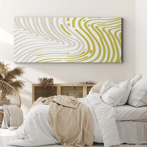 Quadro em tela - Uma composição com uma curvatura suave - 100x40 cm