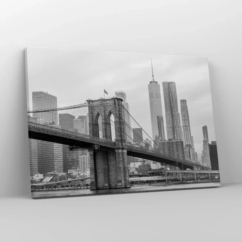 Quadro em tela - Vibrações de Nova York - 70x50 cm