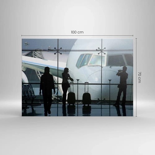 Quadro em tela - Vis a vis no aeroporto - 100x70 cm