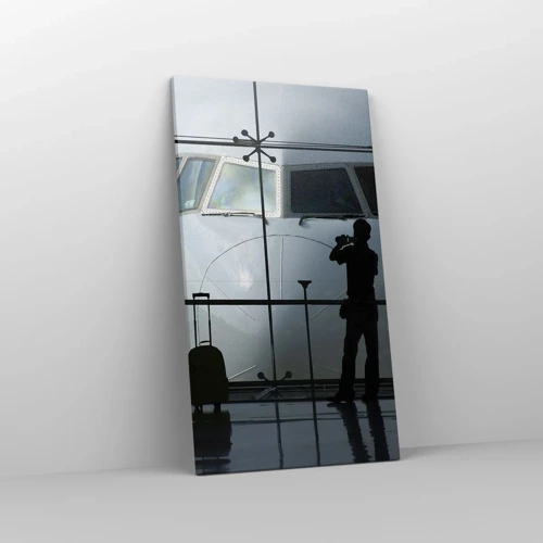 Quadro em tela - Vis a vis no aeroporto - 45x80 cm