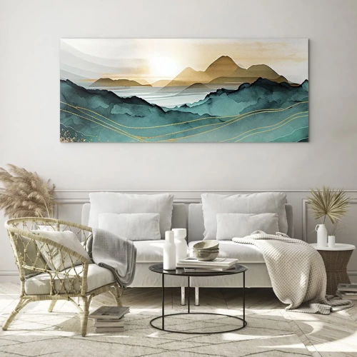 Quadro em vidro - À beira da abstração – paisagem - 100x40 cm