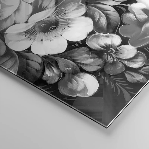 Quadro em vidro - A beleza em cinza - 120x80 cm