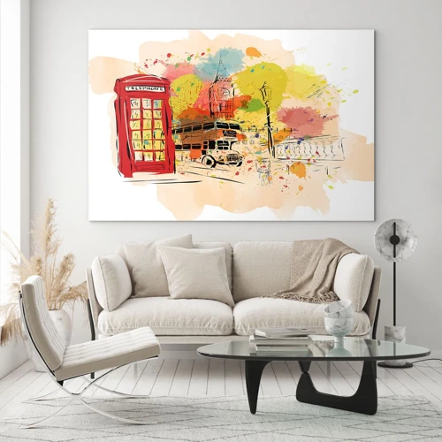 Quadro em vidro - A cidade da variedade - 100x70 cm