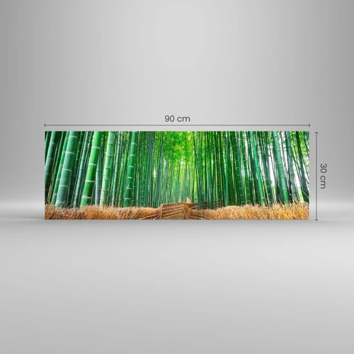 Quadro em vidro - A essência da natureza asiática - 90x30 cm